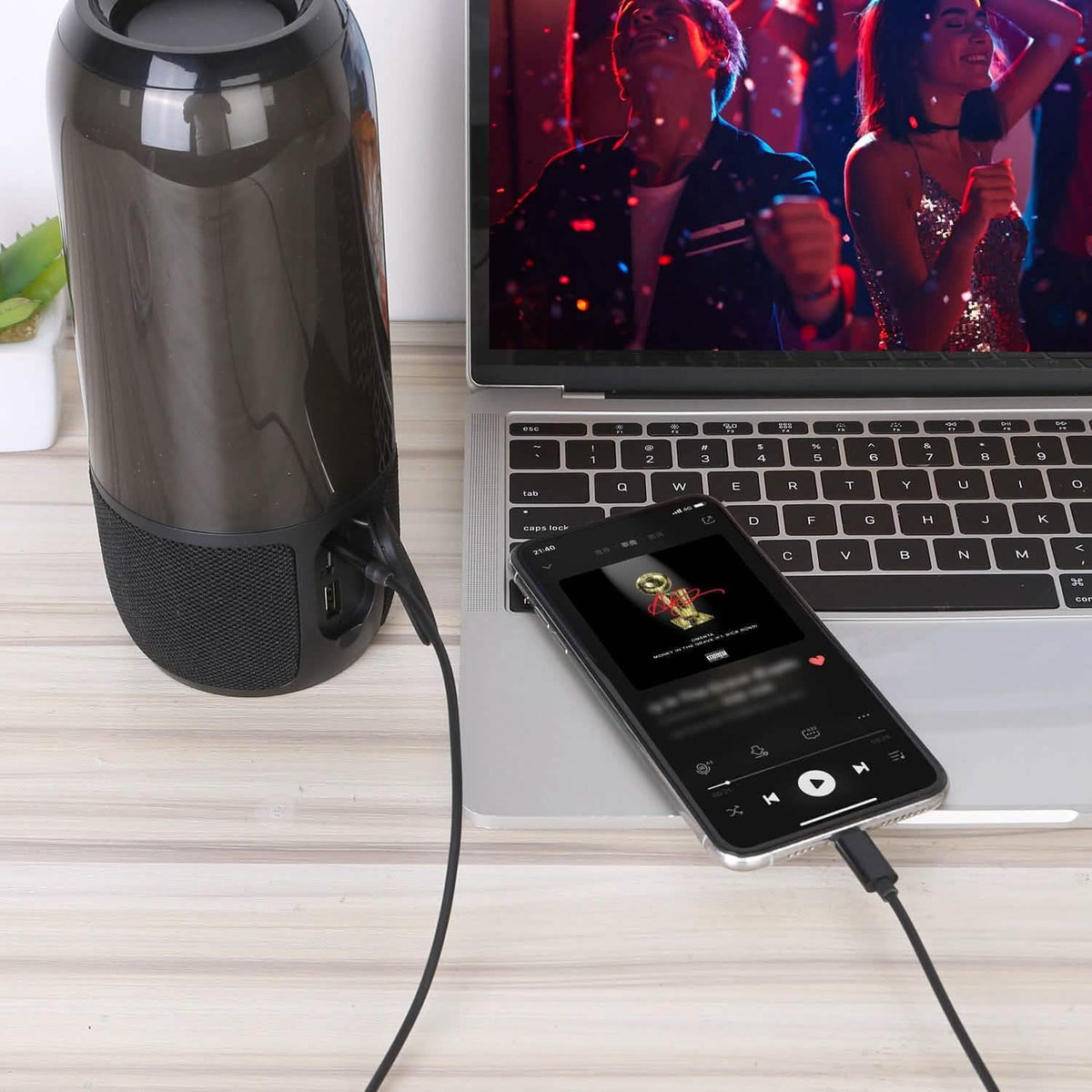 iOS 8 Pin to 3.5mm Aux Audio Adapter Cord