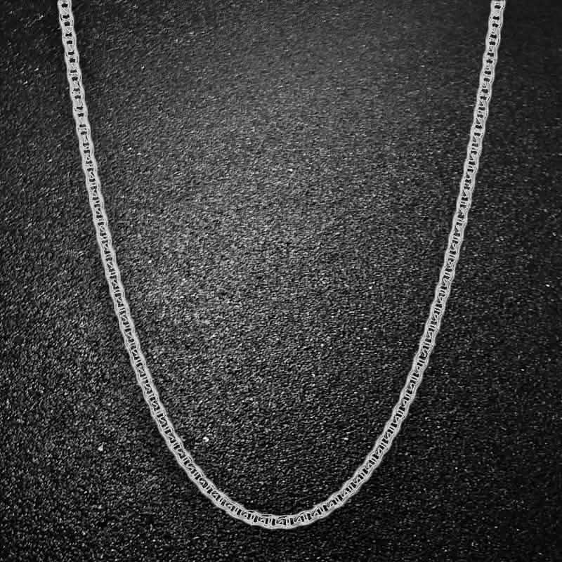 Italian Sterling Silver Mariner Link Chain