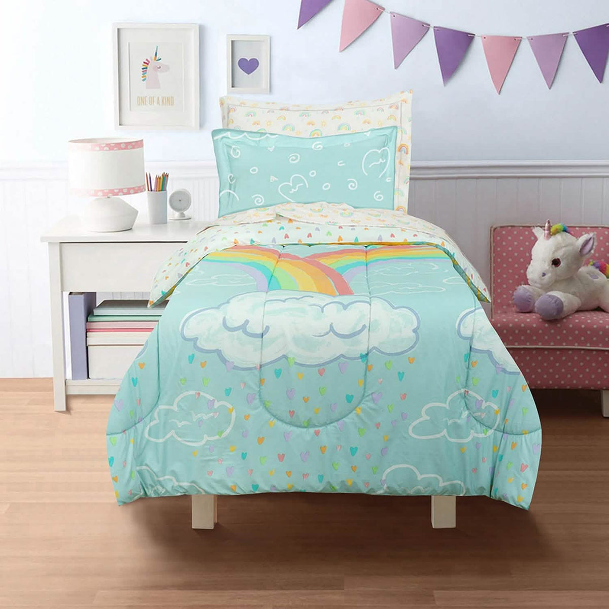 Kidz Mix Rainbow Clouds Bed in a Bag