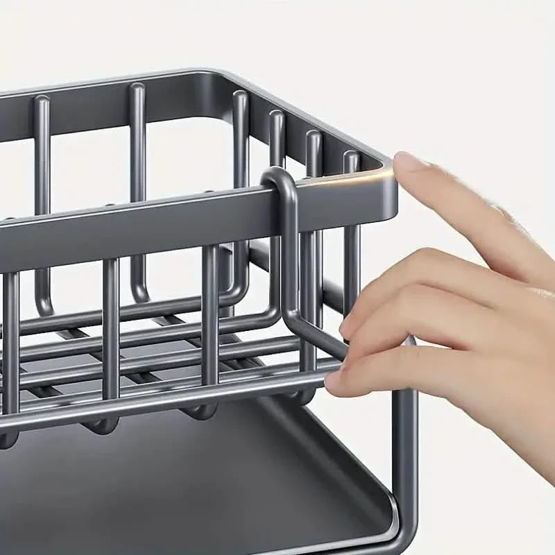 Kitchen Storage Rack - Multi-Functional Household Sink Organizer with Drain Basket