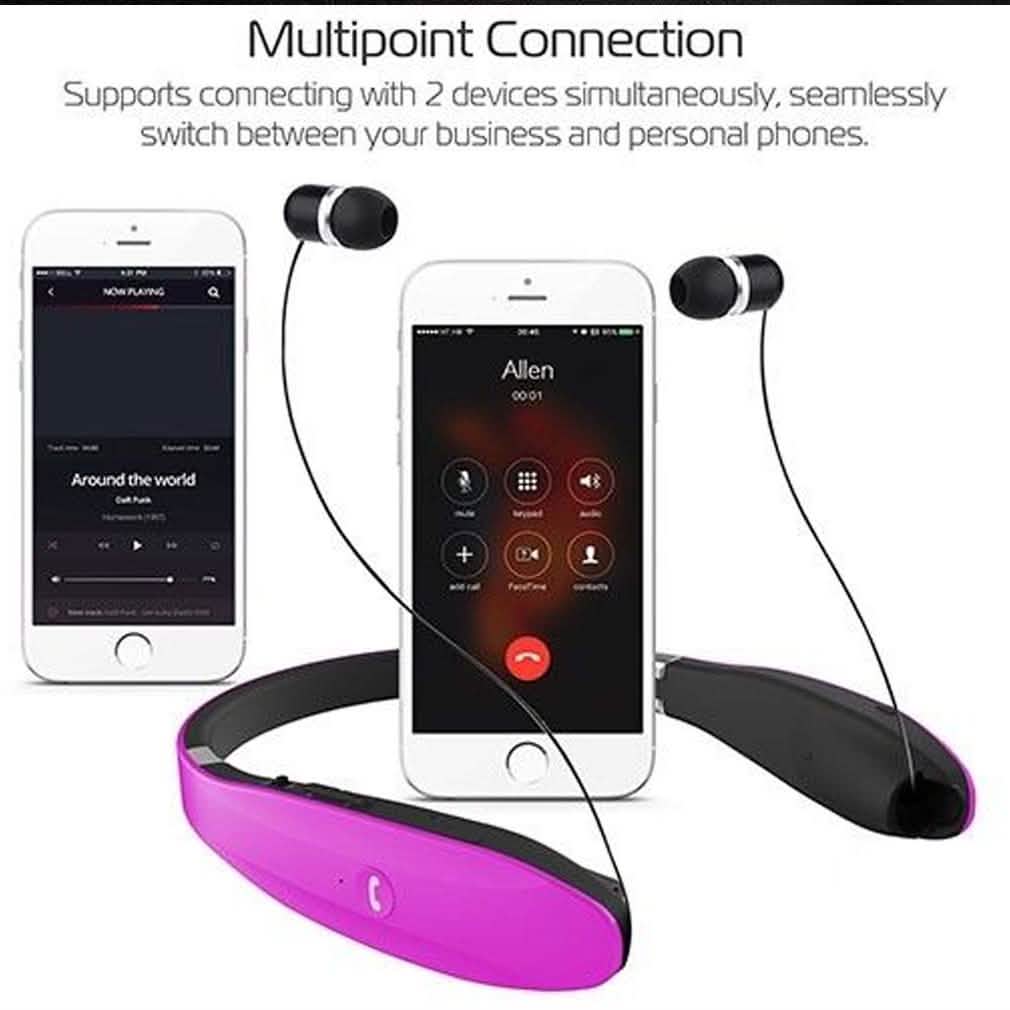 Kocaso Foldable Wireless Neckband Sweatproof Headset