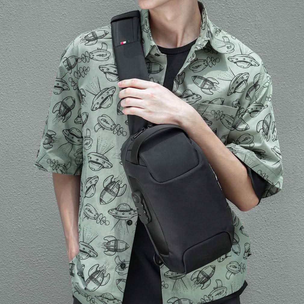 KPYWZER Anti-theft Sling Backpack with USB Charging Port