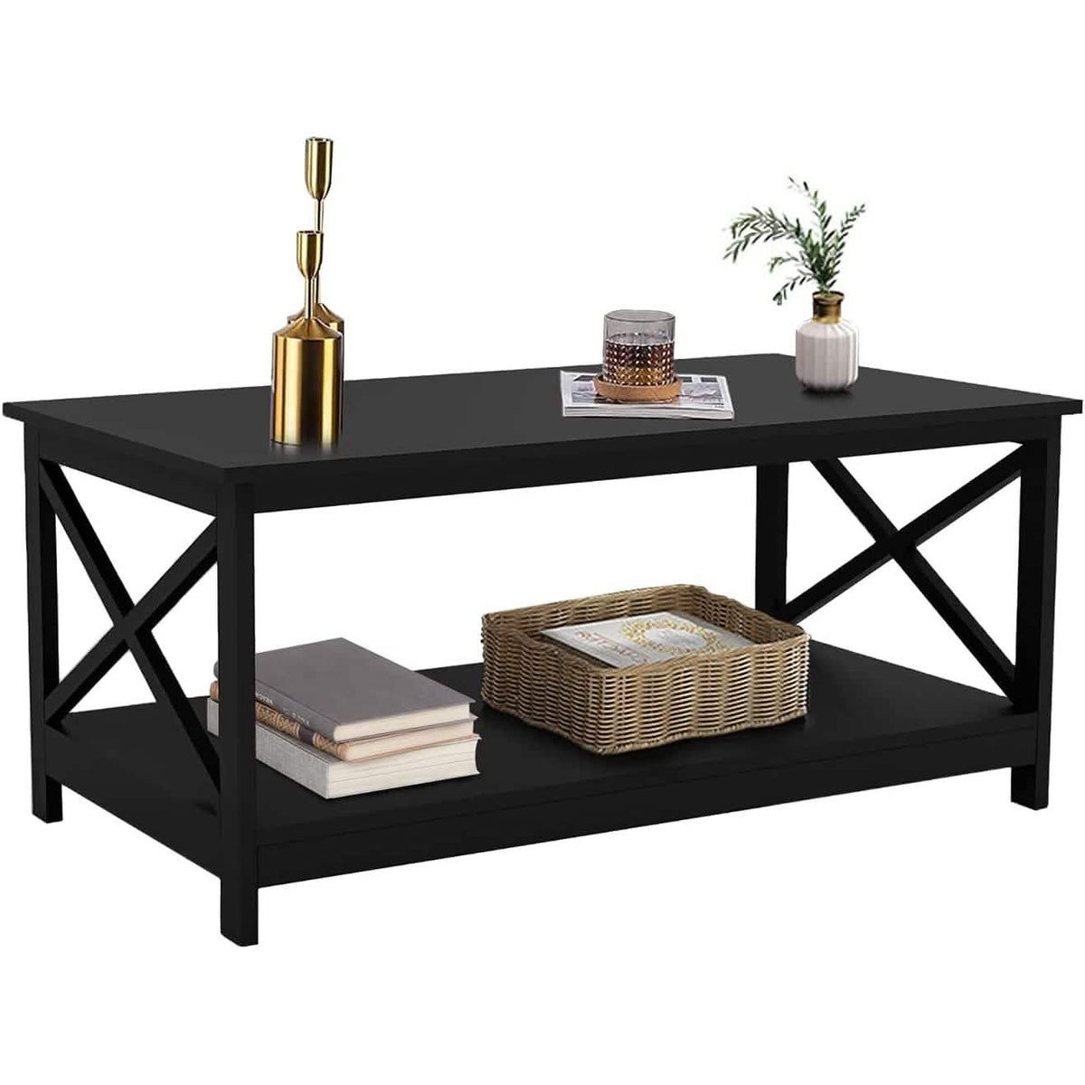 Lecut 39.56” L Concise Style Coffee Table Oxford Console Table