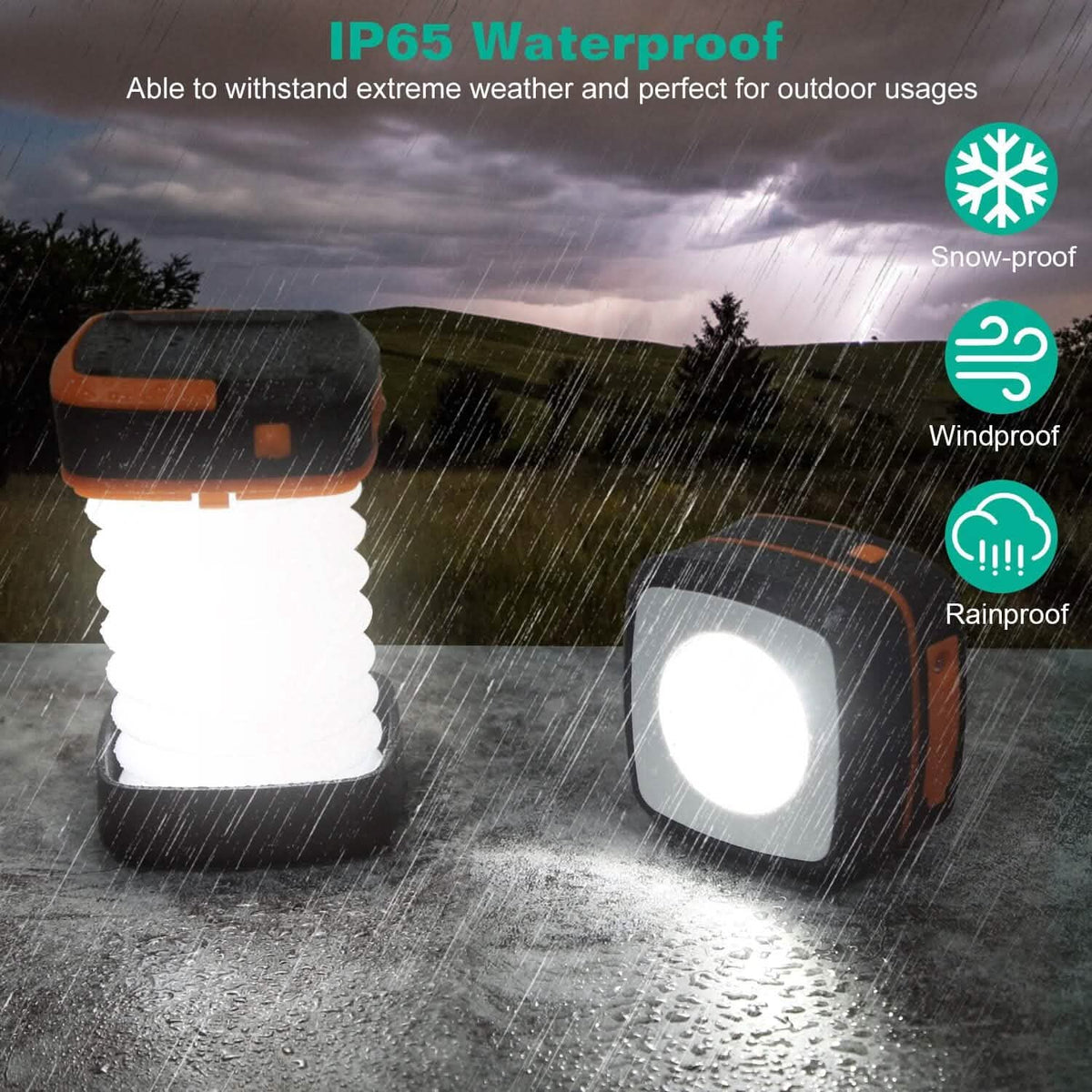 LED Collapsible Solar Camping Lantern