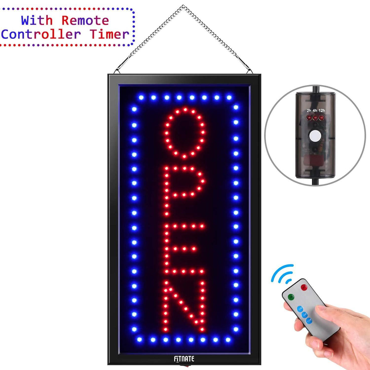 LED Open Sign Advertisement Board With Remote Control and Timing Function