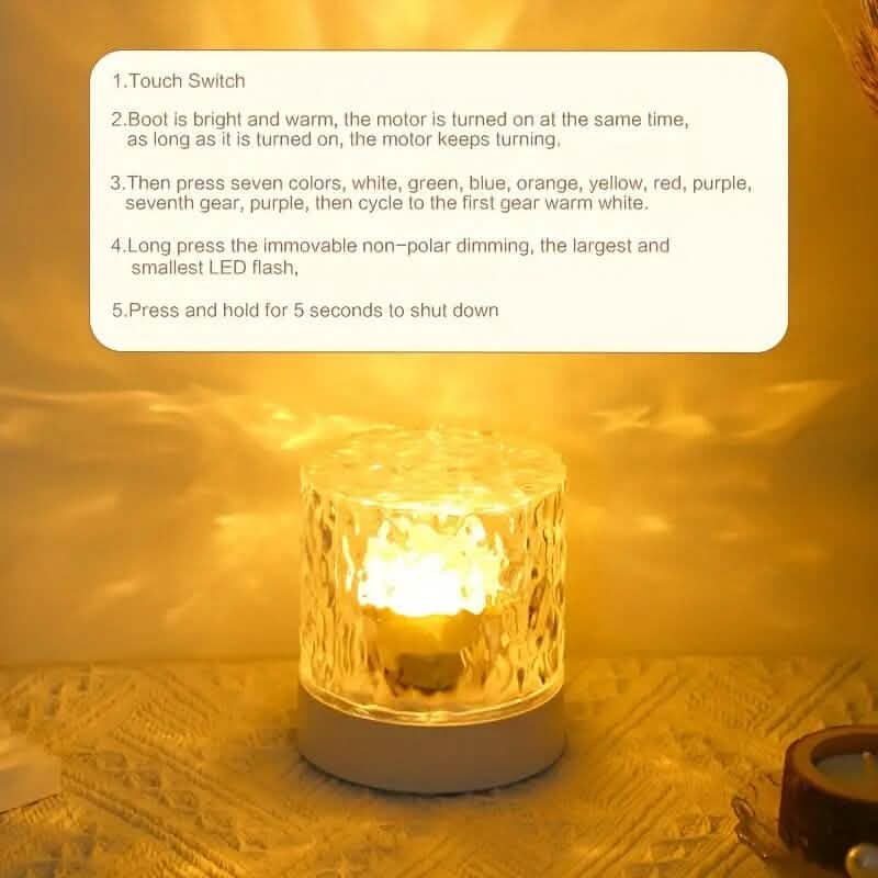 LED Water Ripple Ambient Night Light