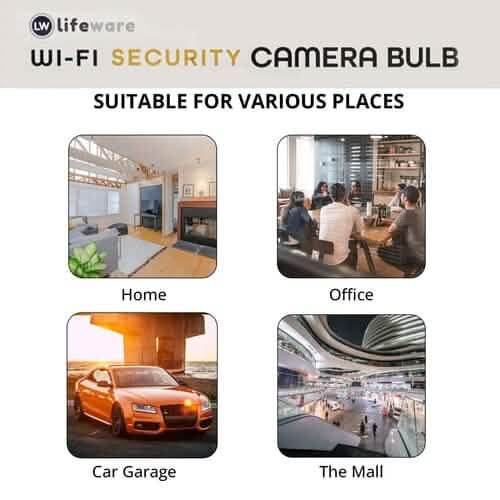 LifeWare Wireless 360-Degree Light Bulb Security Camera