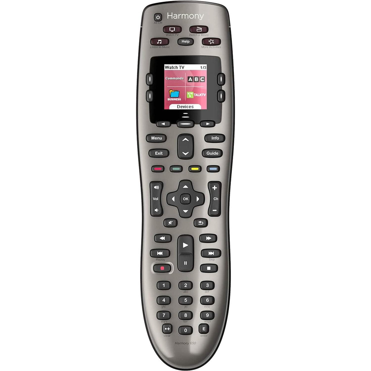 Logitech Harmony 650 Infrared All in One Remote Control (Refurbished)