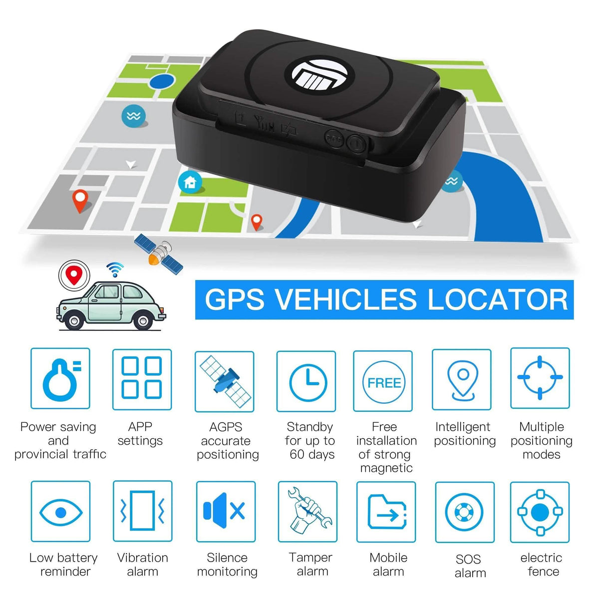 Magnetic Mini GPS Tracker Car Kid GSM GPRS Real Time Tracking Locator Hidden Spy