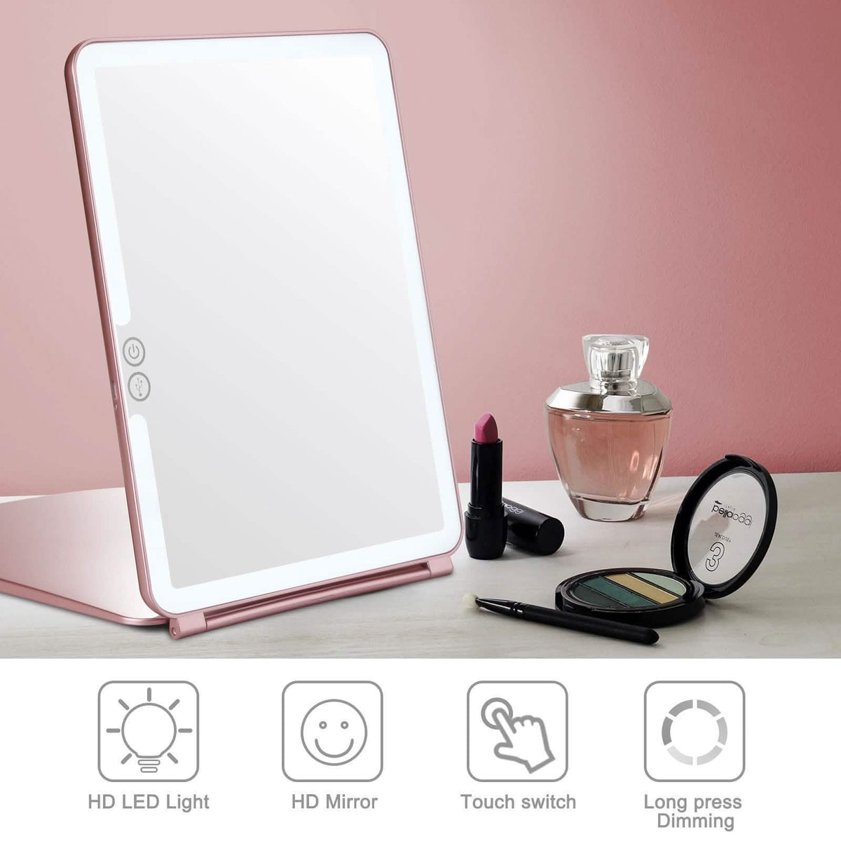 Magnifier USB Charging LED Makeup Mirrors