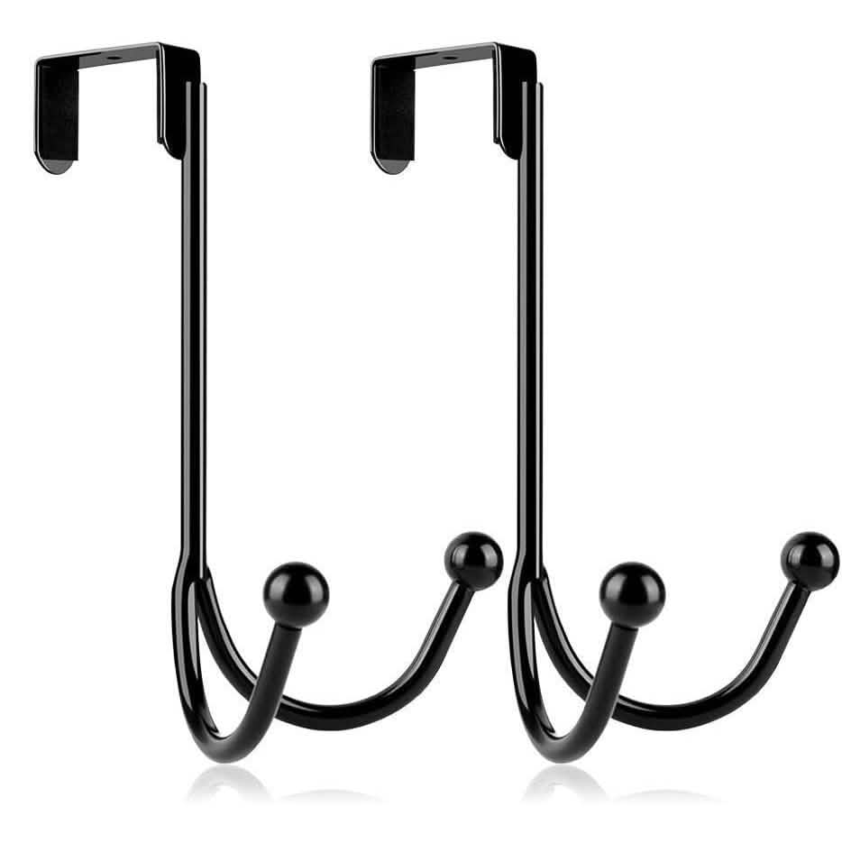 Metal Double Hanging Storage Hooks on Doors