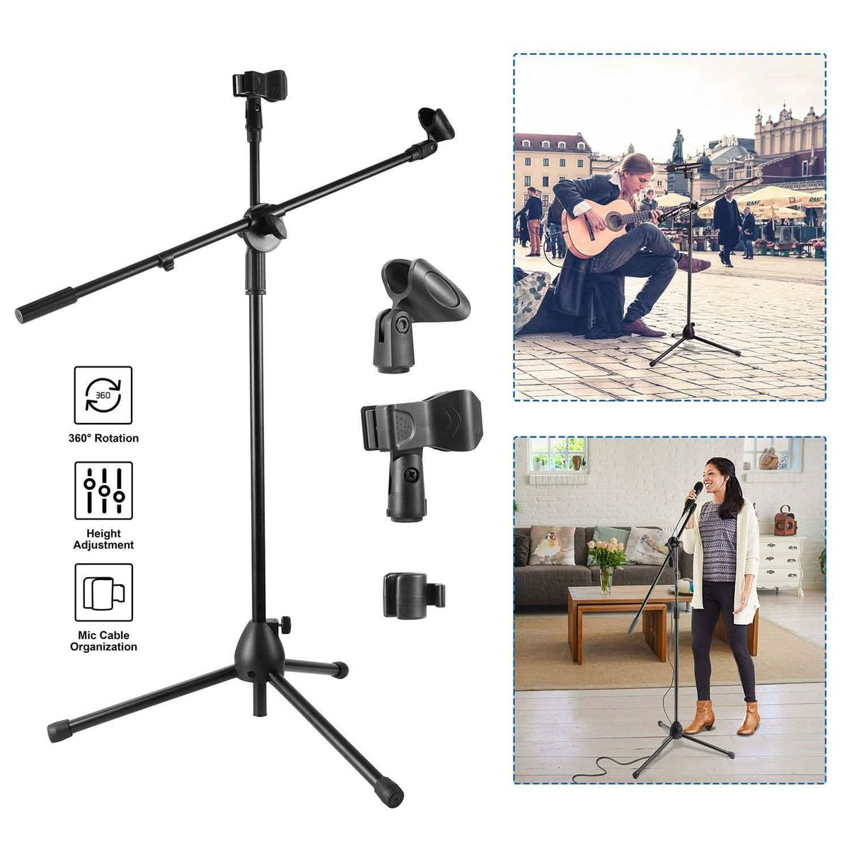 Microphone Stands Tripod Boom Mic Holders