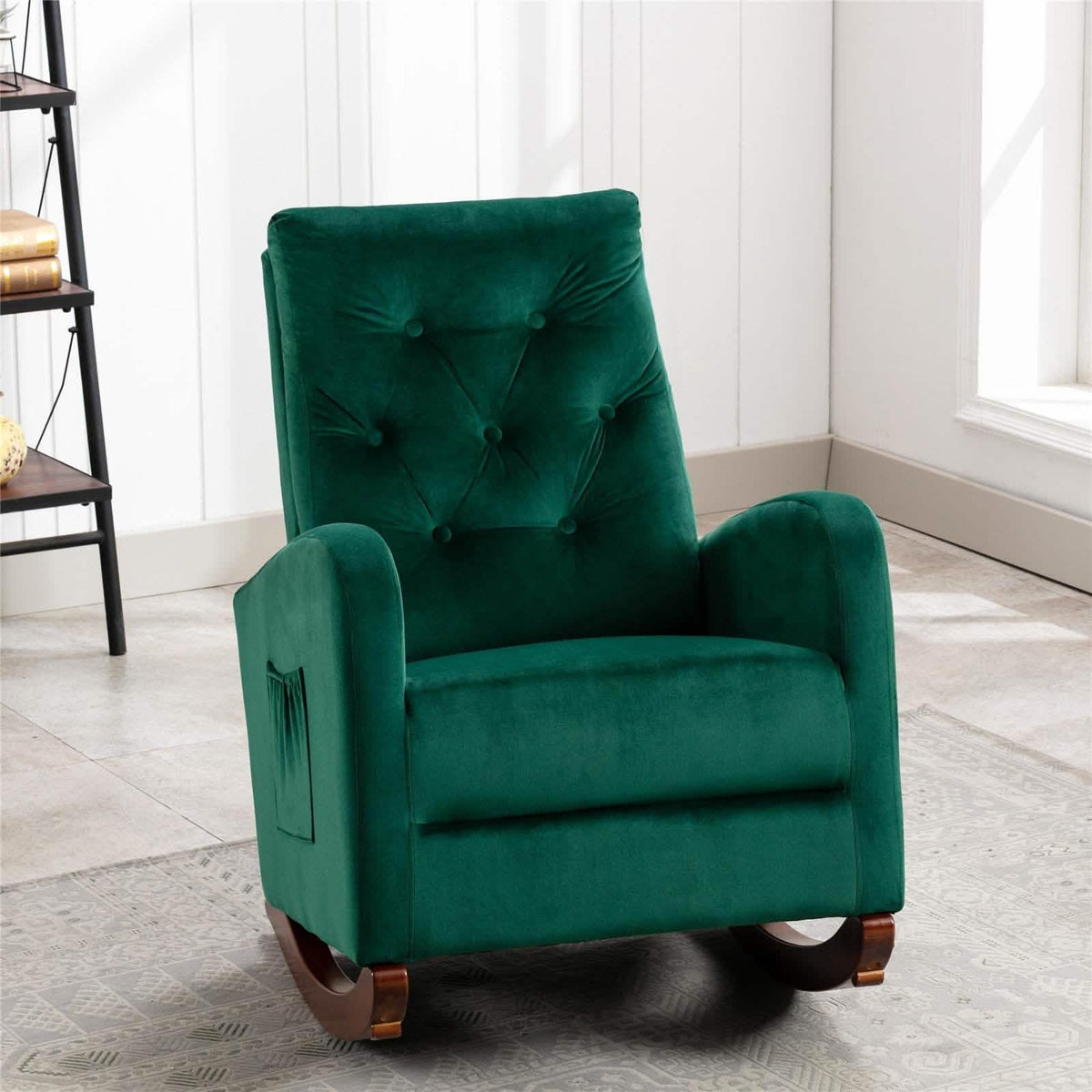 Mid-Century Modern Nursery Rocking Chair Armchair