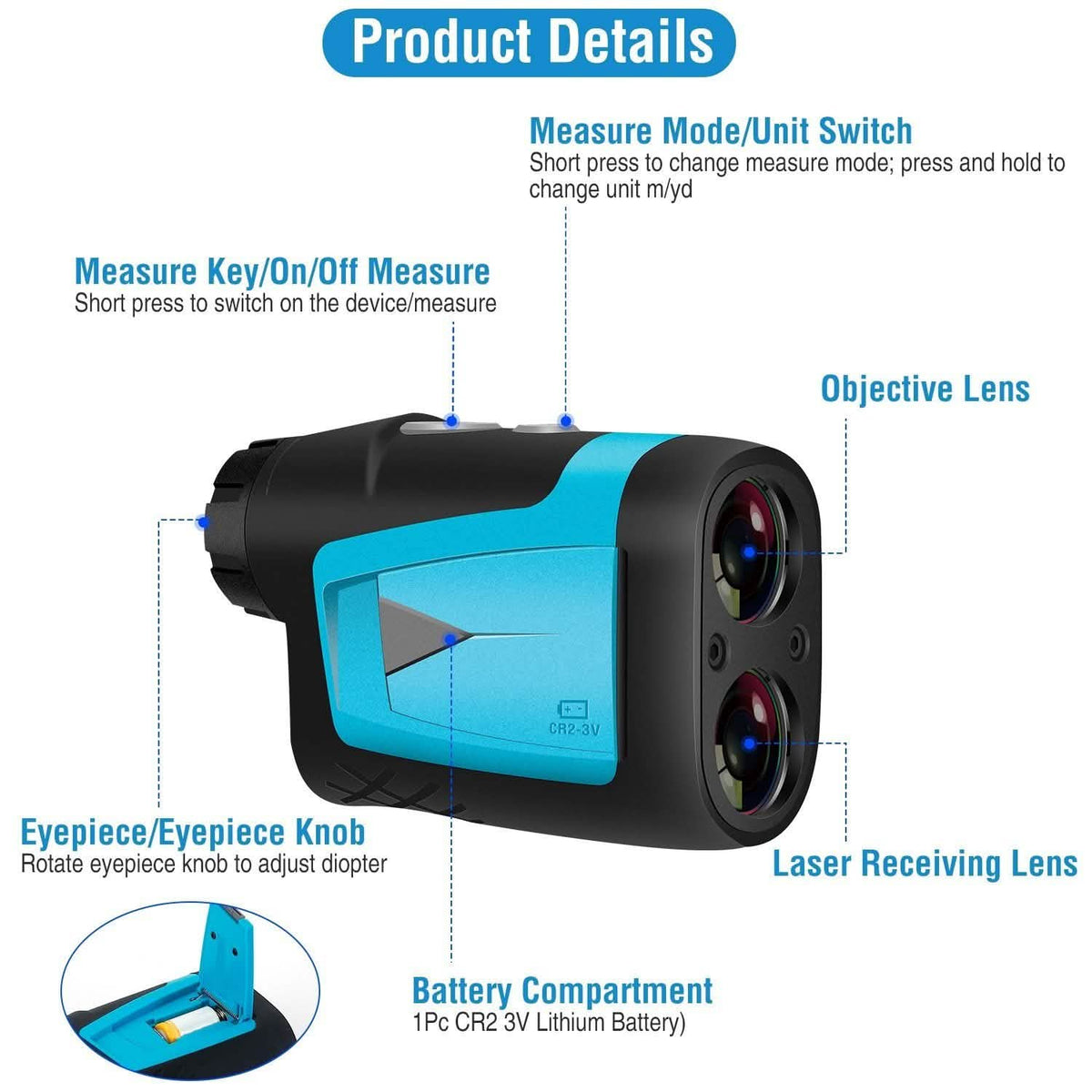 Mileseey Professional Precision Laser Golf Rangefinder