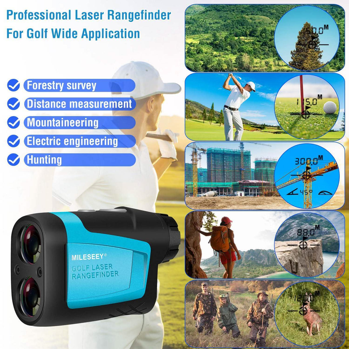 Mileseey Professional Precision Laser Golf Rangefinder