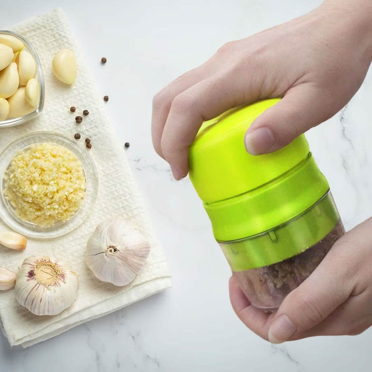 Mini Manual Food Chopper Dicer, Presser Mincer Kitchen Tool