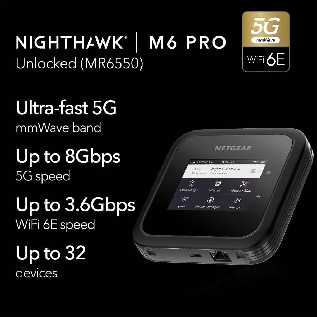 NETGEAR Nighthawk M6 Pro 5G Mobile Hotspot  (Refurbished)