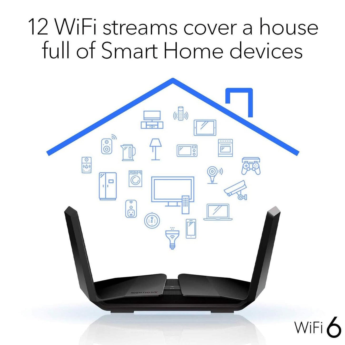 Netgear Nighthawk WiFi 6 (RAX120) AX6000 12-Stream Dual-Band Gigabit Router (Refurbished)