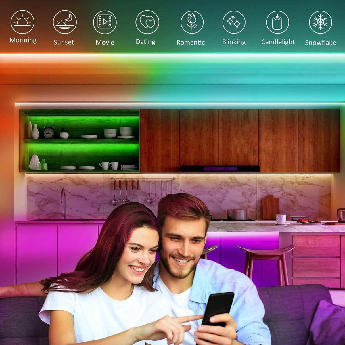 Nexillumi 132 Ft. Color Changing RGB LED Lights