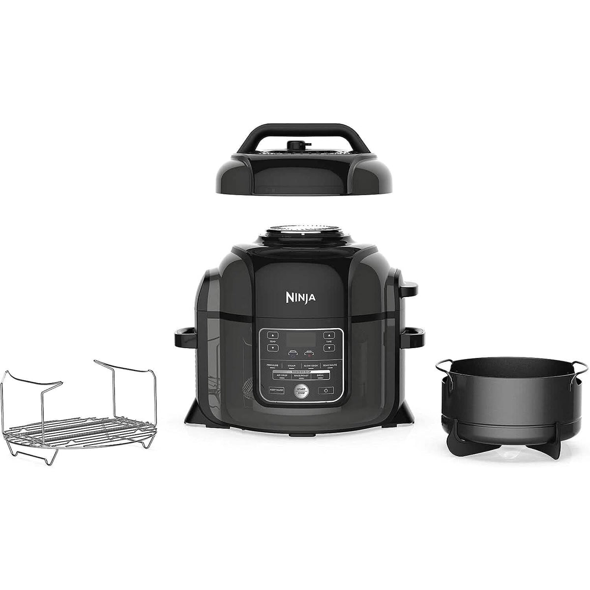 Ninja Pressure Cookers & Canners, 6.5 qt, Black (Refurbished)