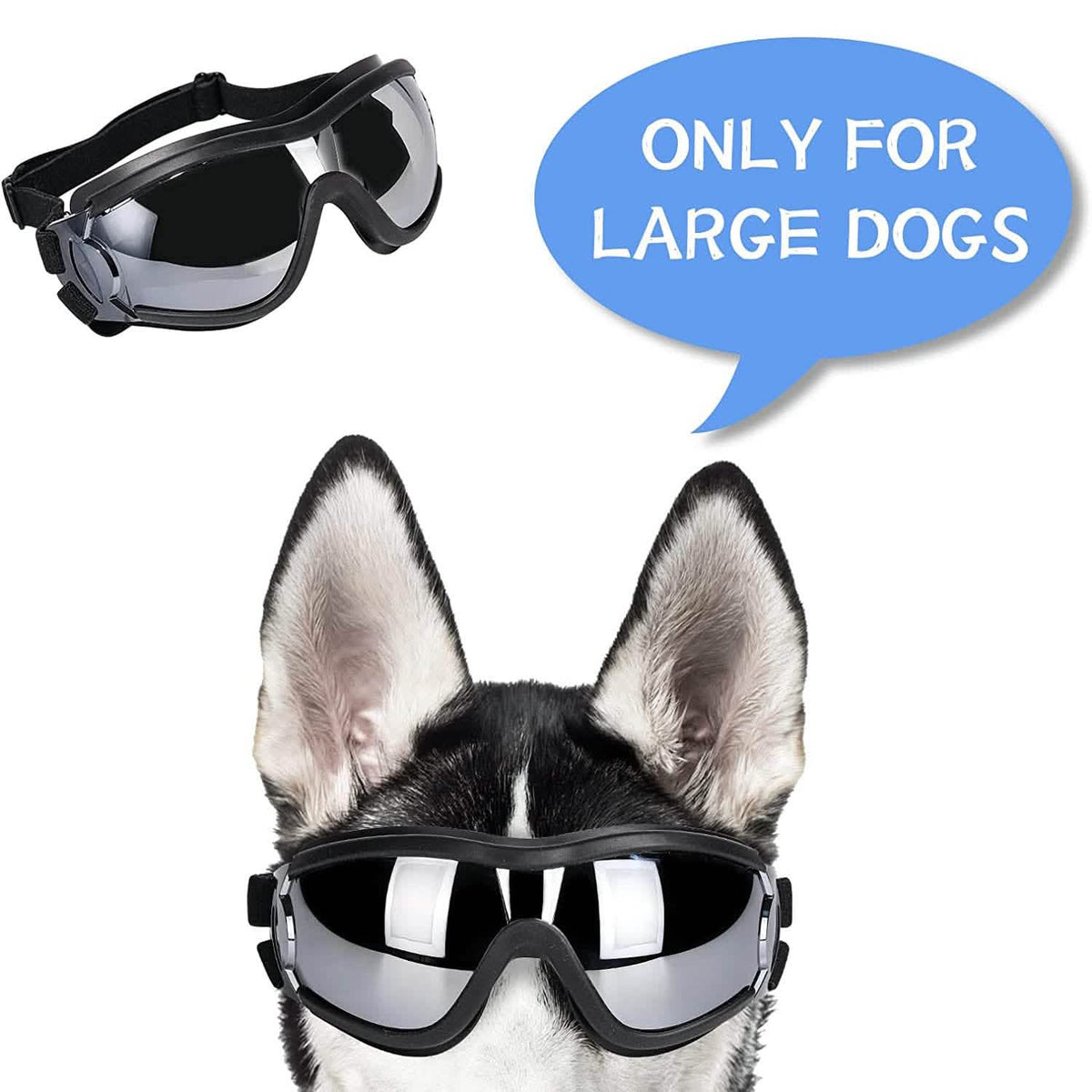 NVTED Dog Sunglasses with Adjustable Strap for Medium or Large Dog
