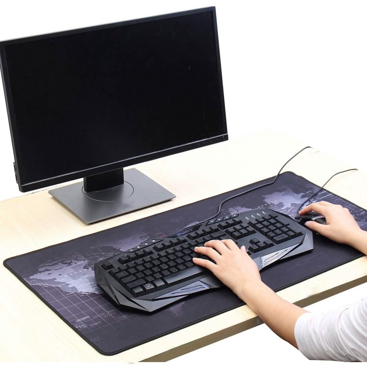 Old World Map Full Desk Coverage Gaming and Office Mousepad