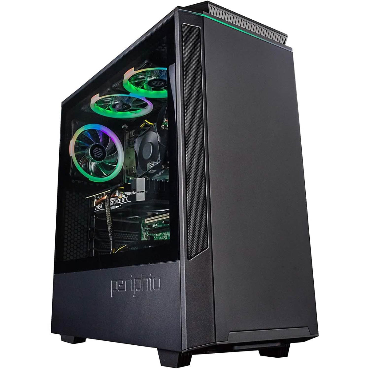 Periphio Ghoul Prebuilt Gaming PC Computer Tower 16GB RAM 120GB SSD + 500GB HDD (Refurbished)