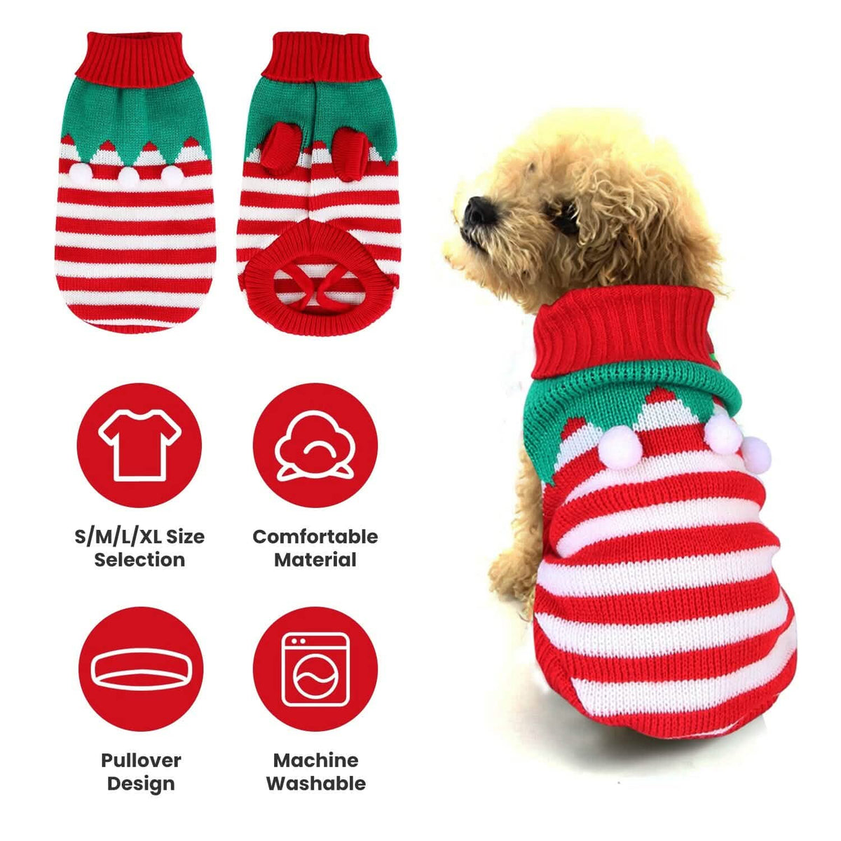 Pet Christmas Turtleneck Sweater