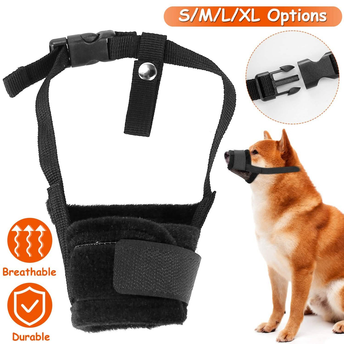 Pet Dog Muzzle Mask Adjustable Dog Mouth Cover