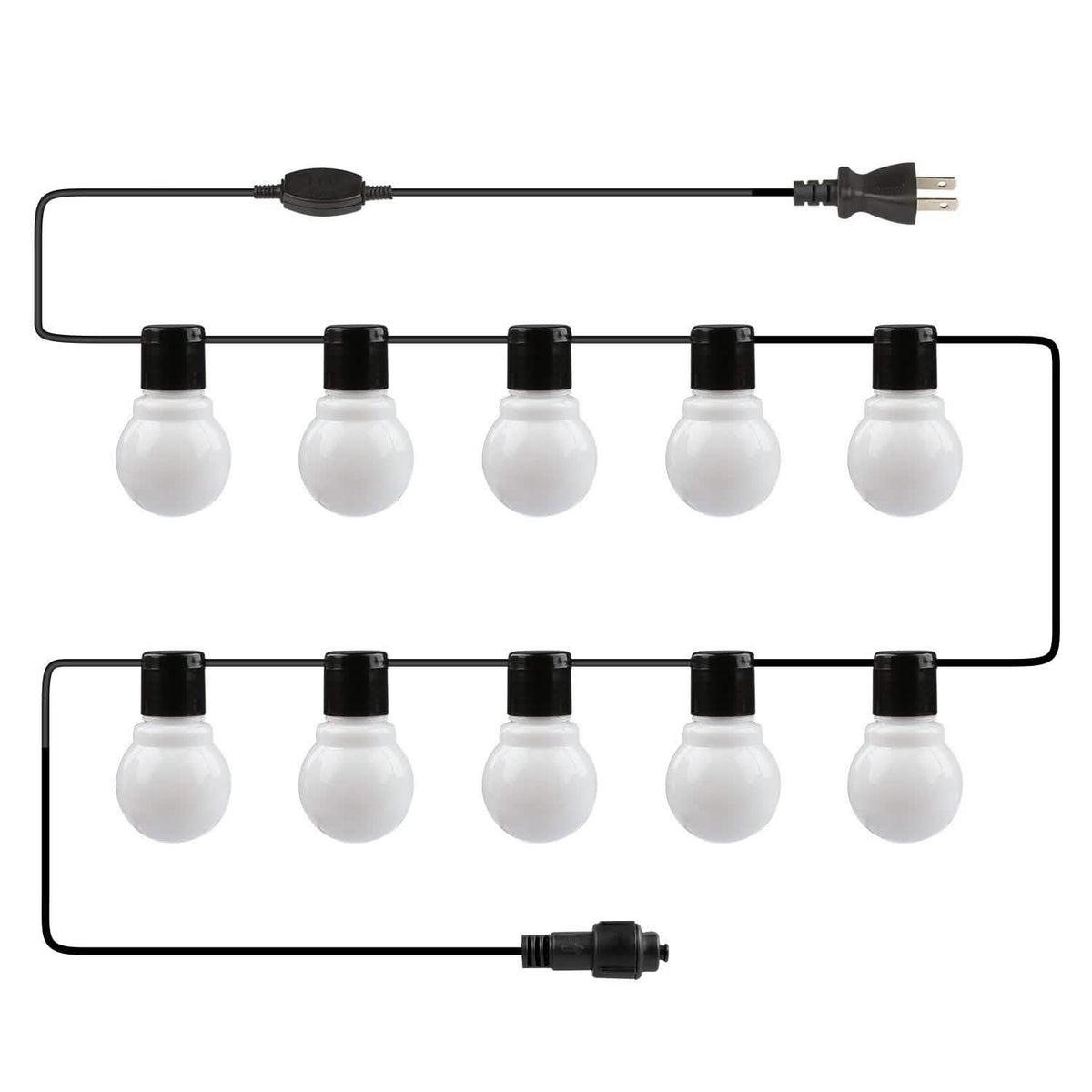 Plug-in Globe String Light Warm White Fairy Light Bulbs