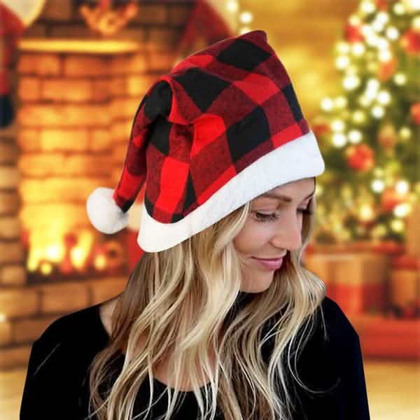 Plush Knitted Christmas Hat