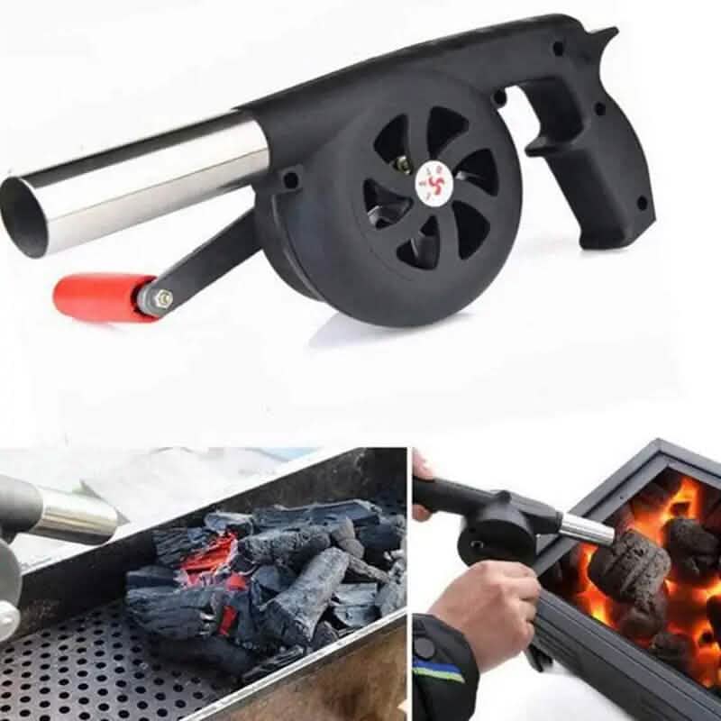 Portable Hand-Operated Blower for BBQ, Camping, and Fire Making