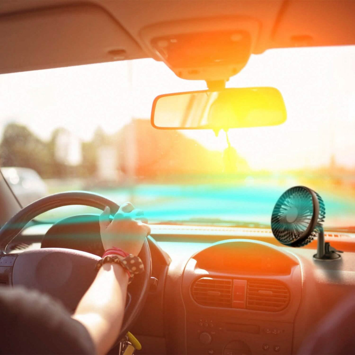 Portable Rotatable Car Cooling Fan