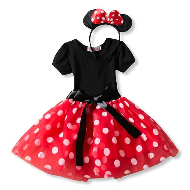 Princess Mouse Polka Dots Cartoon Cute Dress