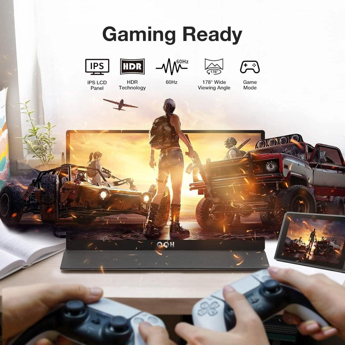 QQH 15.6" 1080P IPS Portable Monitor (Refurbished)