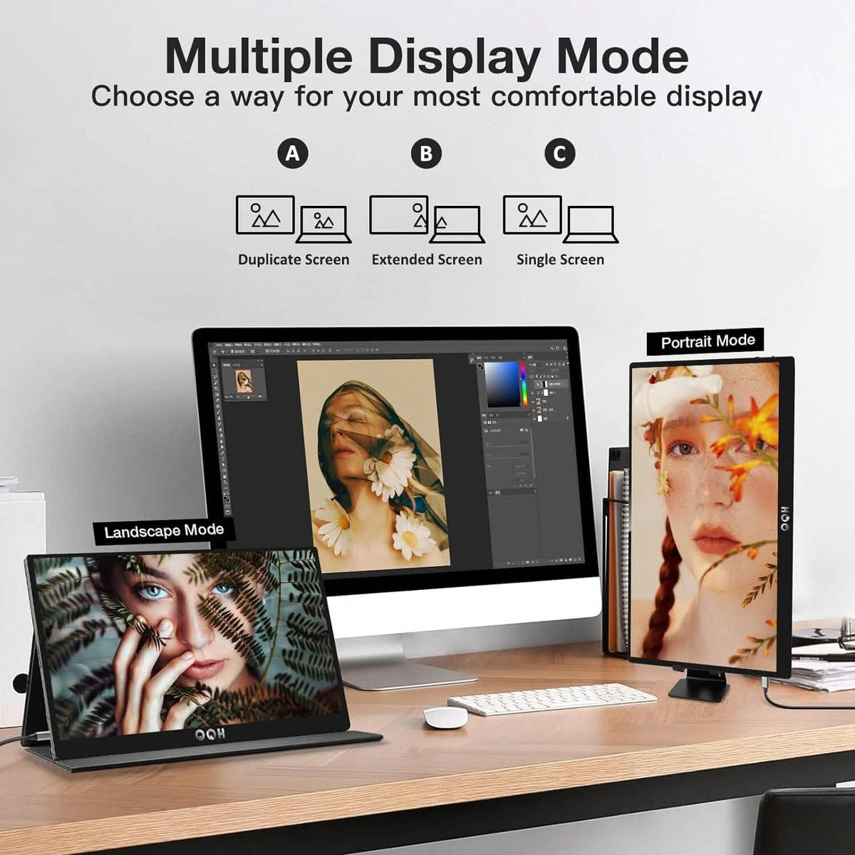 QQH 15.6" 1080P IPS Portable Monitor (Refurbished)