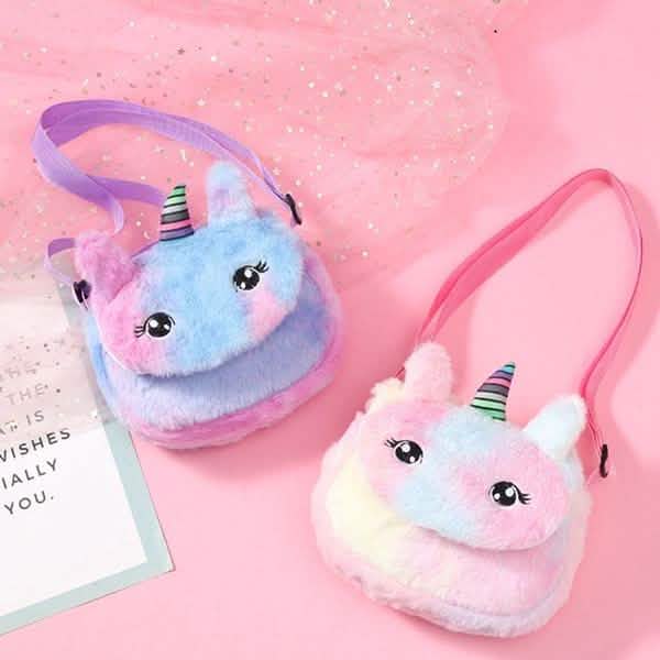 Rainbow Unicorn Plush Shoulder Bag