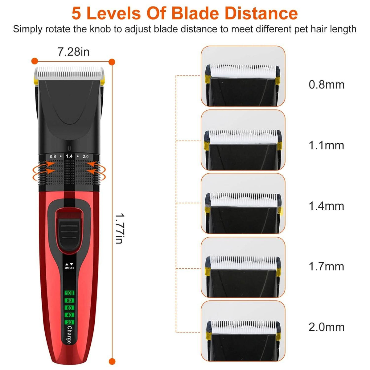 Rechargeable Cordless Pet Grooming Kit
