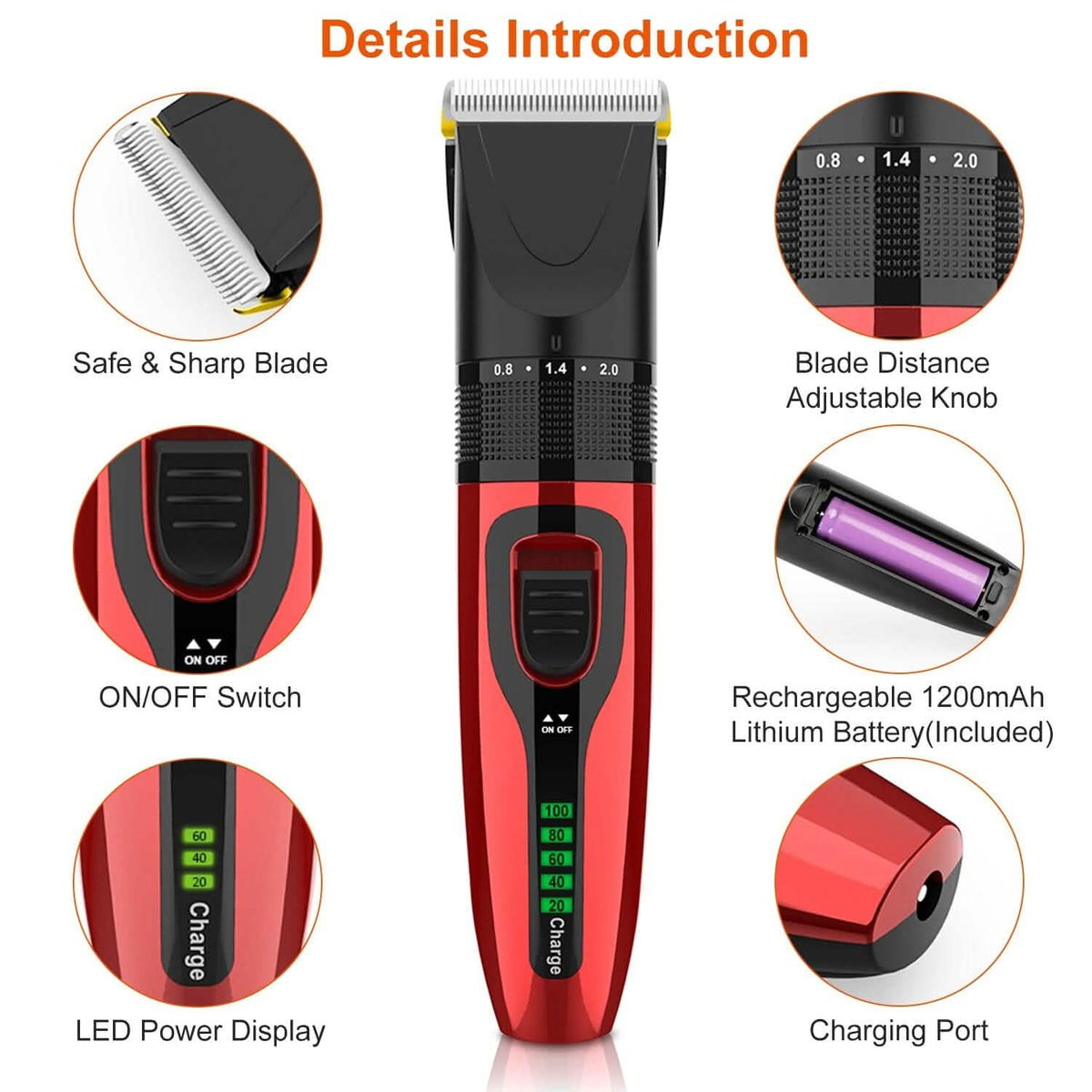 Rechargeable Cordless Pet Grooming Kit