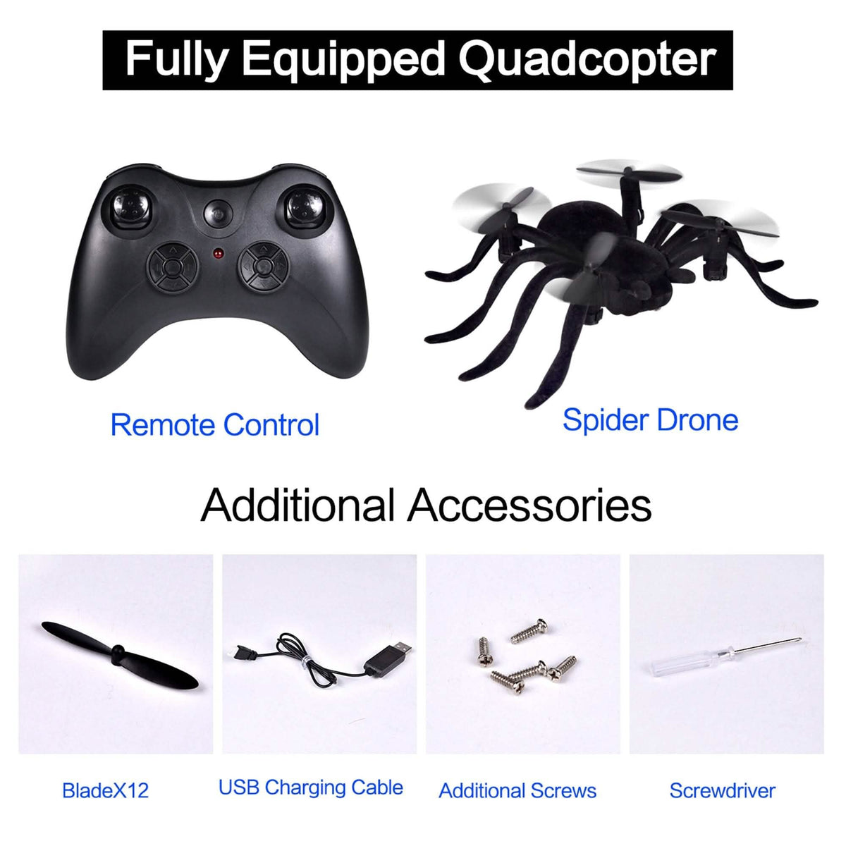 Remote Control Spider Quadcopter Toy Drone