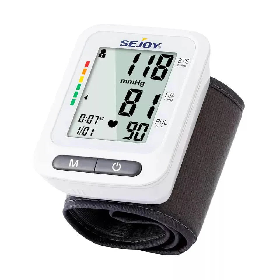 SEJOY Wrist Blood Pressure Monitor Automatic Digital Cuff Heart Rate BP Machine