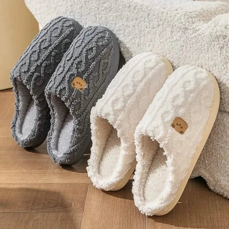 Slip On Soft Sole Flat Non-Slip Warm Slippers