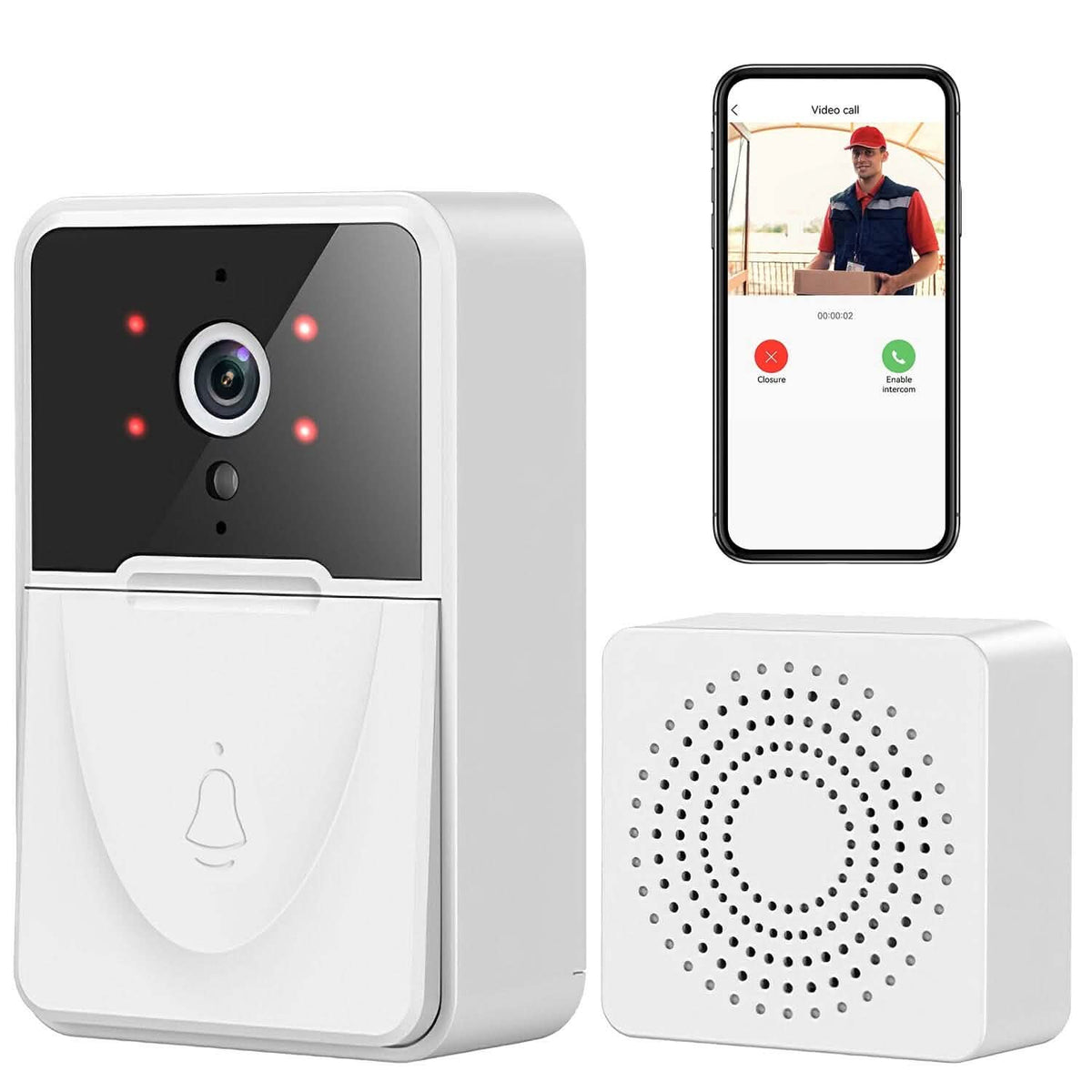 Smart Wireless Wi-Fi Video Security Doorbell