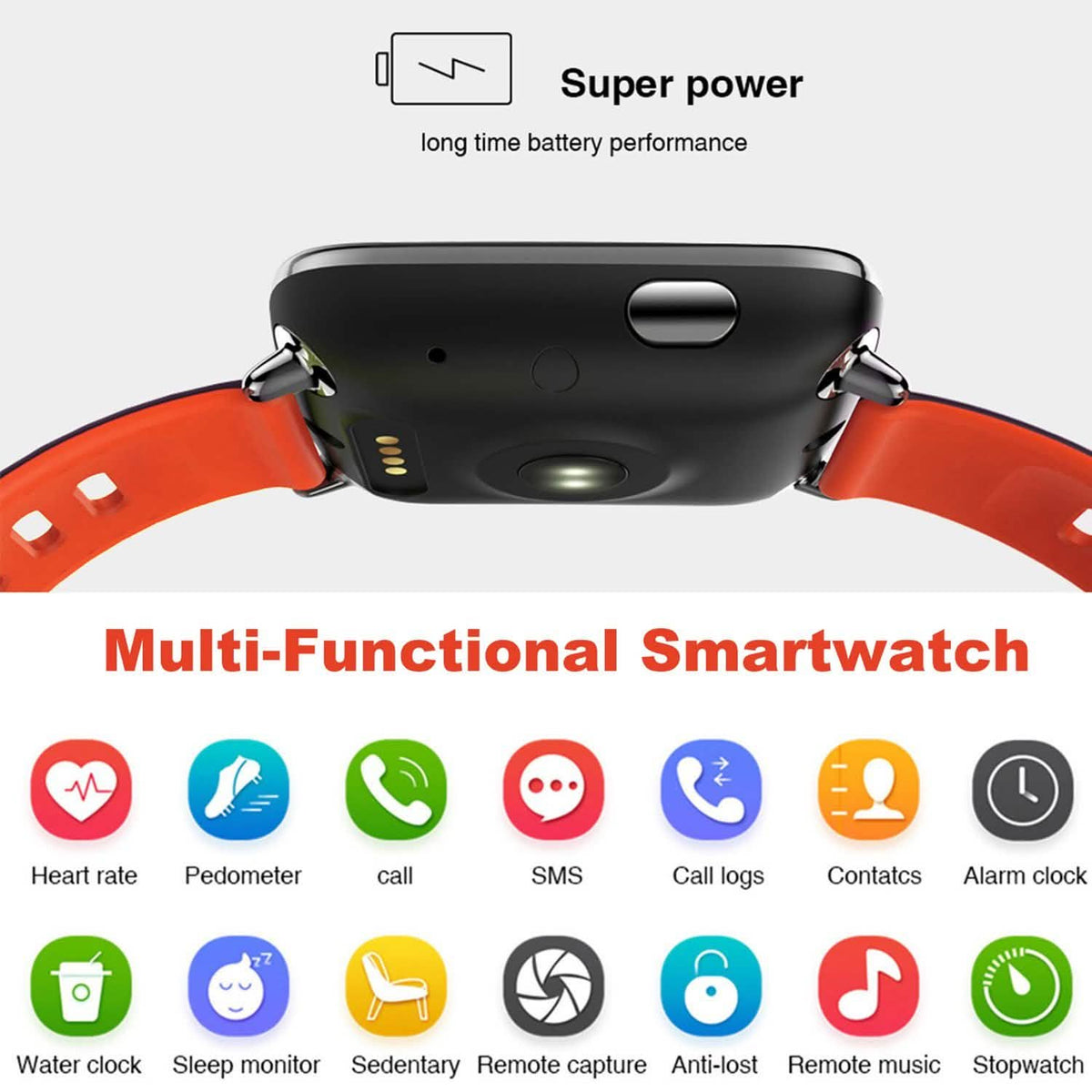 Smartwatch Fitness Tracker with Heart Rate Monitor