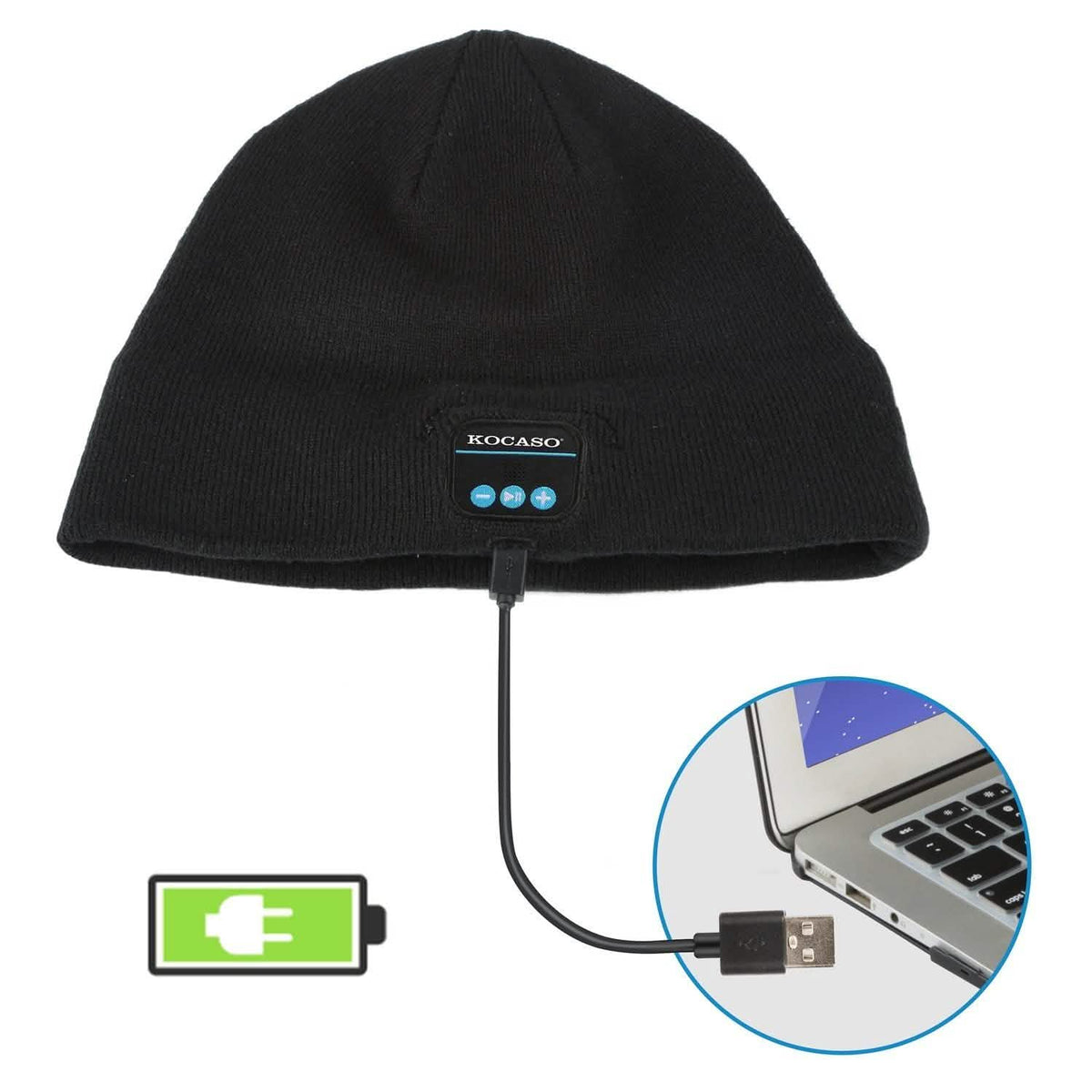Soft Wireless Beanie Headphone Hat with V4.2 Noise Cancellation