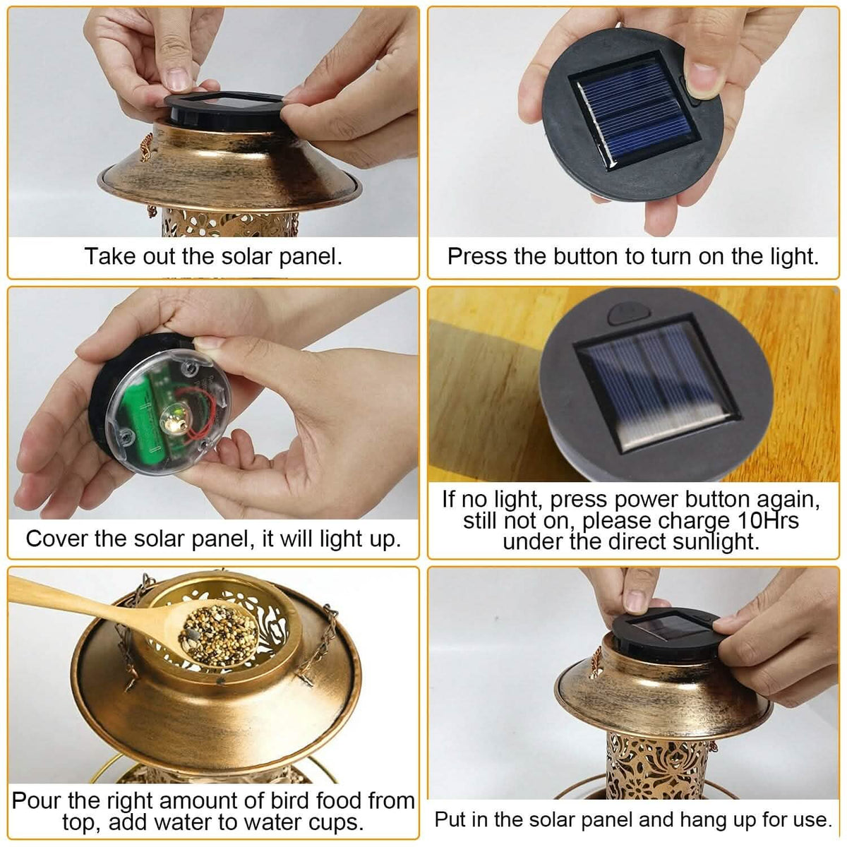 Solar Decorative Hanging Bird Feeder Lantern