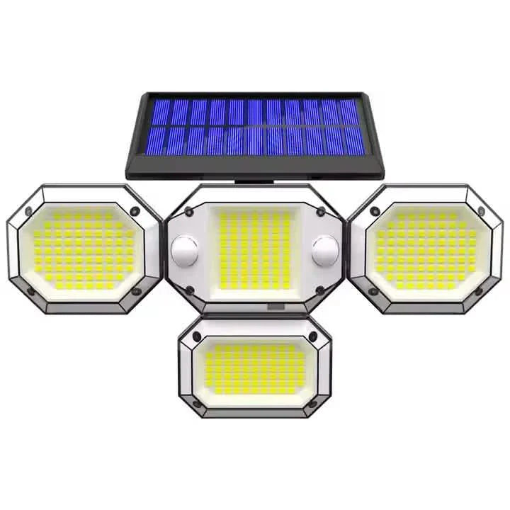 Solar Light Outdoor with Remote Control Double Motion Sensor Light 306/208 Led Wall Lamp IP65 Spotlight Exterior Garage Lighting