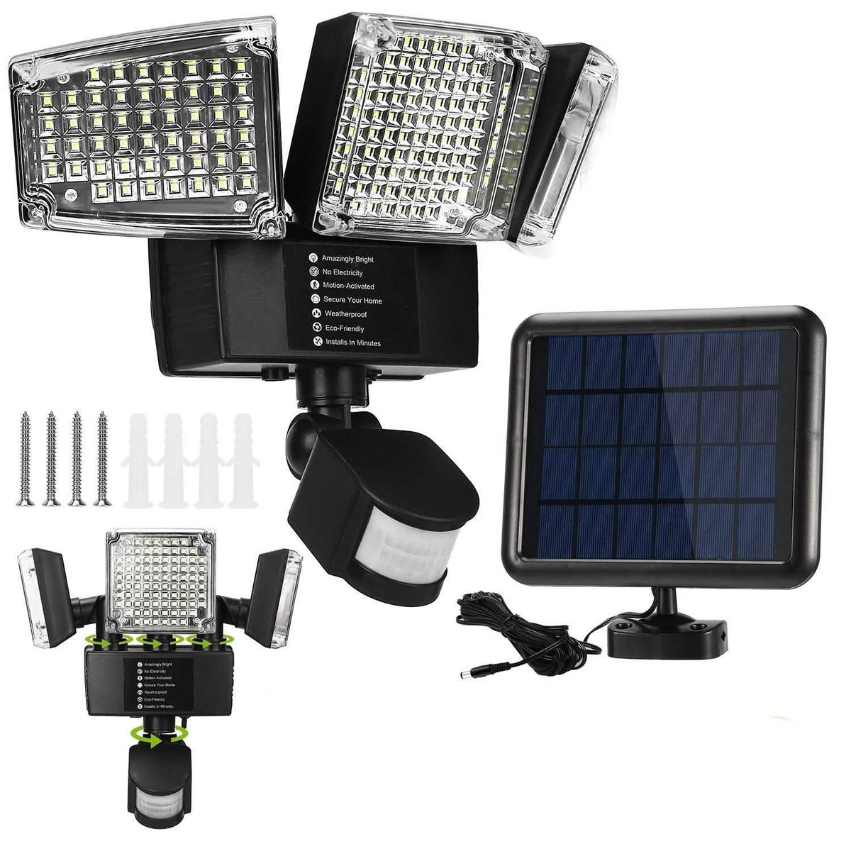 Solar Lights Outdoor 188 LEDs
