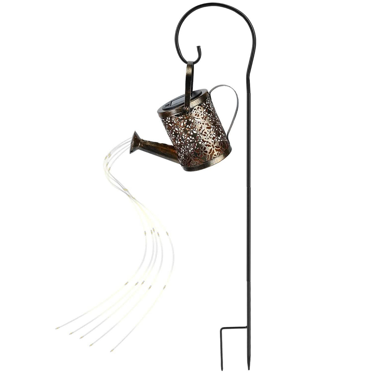 Solar Watering Can Powdered String Light Stake