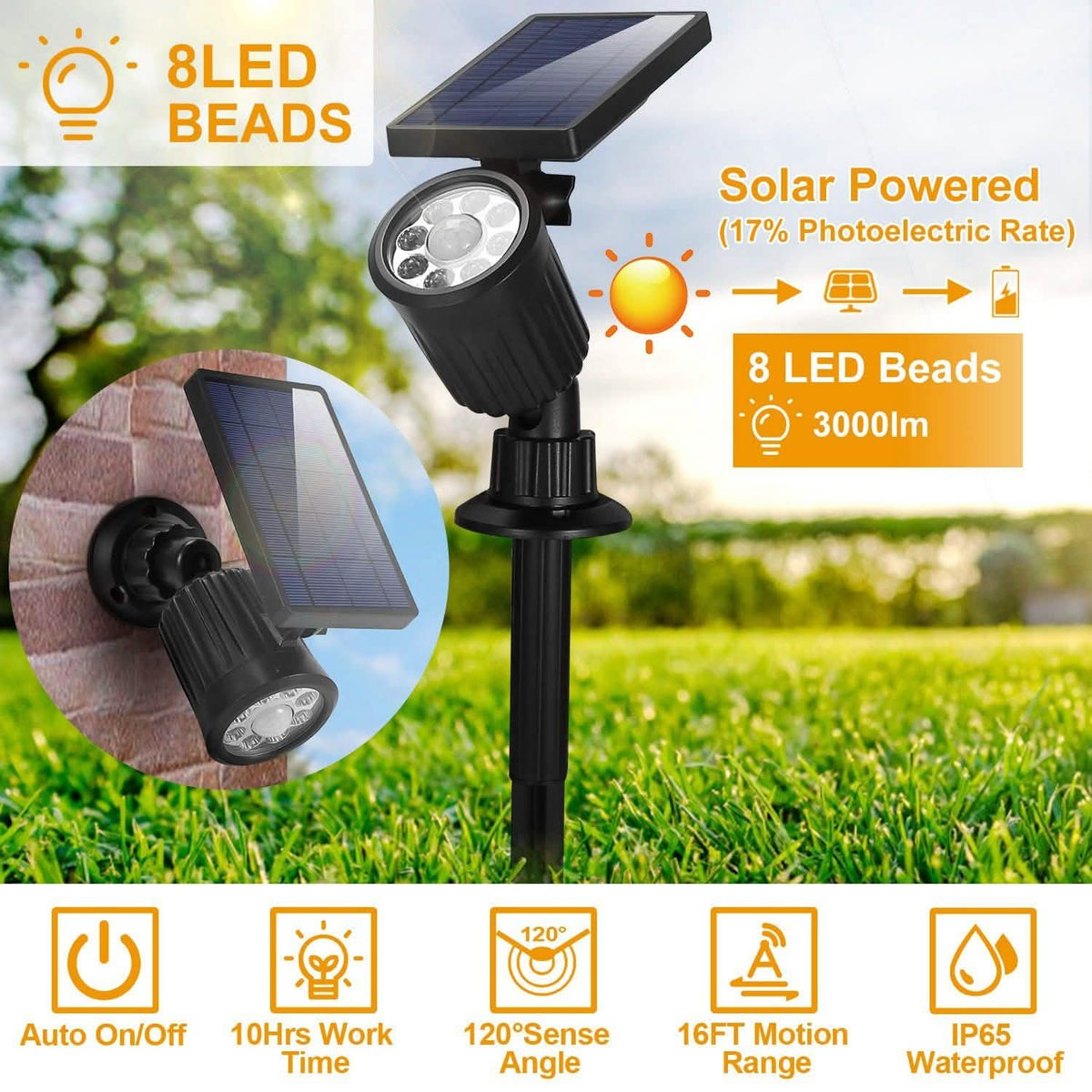 Solarek Lights Outdoor Solar Powered LED Spotlights